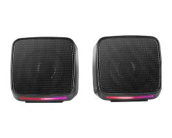 Altavoces Mars Gaming 10W RGB 3.5mm/USB Negros (MSPRO)