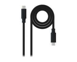 Nanocable USB-C/M USB-C/M 0.5m Gris/Negro (10.01.4100)