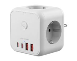Cargador Mars Gaming 3Schuko 2USB-A 2USB-C