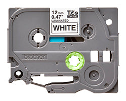Cinta Rotuladora BROTHER 12mm Blanco/Negro (TZe-231CIV)