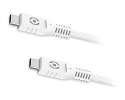 Cable CELLY USB-C a USB-C 1m 60W Blanco (USBCUSBCWH)