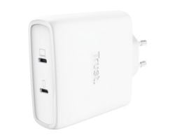 Cargador Trust Maxo GaN 100W 2xUSB-C Blanco (25528)