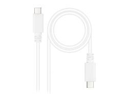 Nanocable USB-C/M a USB-C/M 1m Blanco (10.01.2301-W)