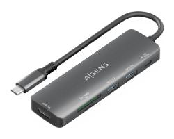 Docking AISENS 6en1 USB-C Gris (ASUC-6P023-GR)