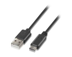 Cable AISENS USB-C/M a USB-A/M 2m Negro (A107-0052)