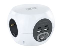 Regleta Nanocable 3 Tomas 4xUSB Interruptor(10.37.0001)