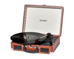 Tocadiscos DENVER USB con altavoz Marrón (VPL-120BROWN)