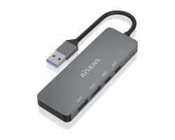 Hub AISENS USB-A a 2xUSB-A/2xUSB-C Gris (A106-0696)
