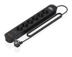 Regleta Aisens 6Tomas 2Usb-C 2usb-A (ASPS-2A2C17-BK)