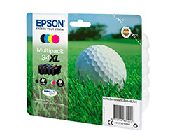 Tinta Epson 34XL Pack Negro/Tricolor (C13T34764010)