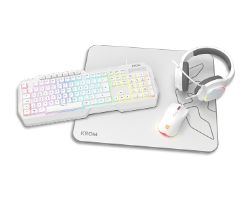 Kit KROM T+Ratón+Alf+Auric Blanco