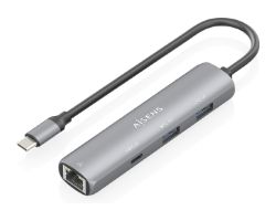 Dock AISENS USB-C a 2USB-A/1USB-C/1RJ45 (ASUC-4P039-GR)