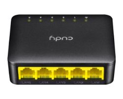 Switch CUDY 5xRJ45 GbE Negro (GS105D)