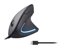 Ratón Vertical EQUIP USB-A 3200dpi Negro (EQ245118)