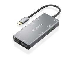 Dock AISENS USB-C a HDMI/USB/PD Gris (ASUC-6P018-GR)