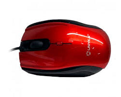Ratón UNYKA UK-A800 Óptico USB-A 1600dpi Rojo (50540)