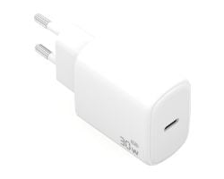 Cargador Pared AISENS GaN 1USB-C 30W Blanco (A110-0975)