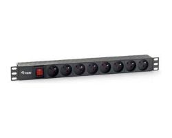 Regleta EQUIP 8 Tomas Francesas 1.8m Negra (EQ333285)