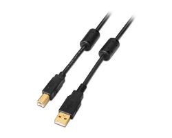 Cable AISENS USB-A/M a USB-B/M 5m Negro (A101-0011)