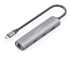Dock AISENS USB-C a 1USB-A/2USB-C/1RJ45 (ASUC-4P040-GR)