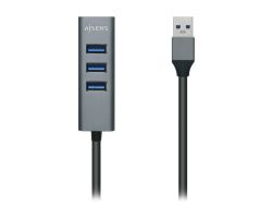 Hub AISENS USB-A 3.0 a 4xUSB-A 3.0 Gris (A106-0507)