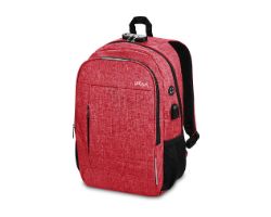 Mochila SUBBLIM Urban Lock 16" USB Roja(SUB-BP-1UL0002)