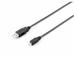 Cable EQUIP USB-A/M a mUSB-B/M 1m Negro (EQ128594)