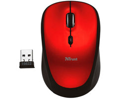 Ratón Trust Yvi Óptico Wireless RF 1600dpi Rojo (19522)