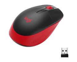 Ratón LOGITECH M190 Óptico RF Negro/Rojo (910-005908)