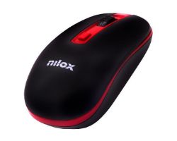 Ratón NILOX Wireless 1000dpi Negro/Rojo (NXMOWI2002)