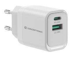 Cargador CONCEPTRONIC USB-A/C 33W PD 3.0 (ALTHEA19W33)
