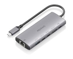 Docking AISENS 6en1 USB-C 4K/60Hz Gris (ASUC-6P030-GR)