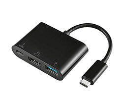 Cable AISENS USB-C/M a HDMI/USB-A/C/H 15cm (A109-0342)