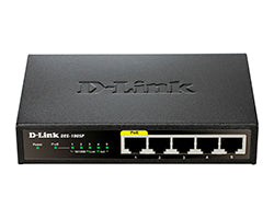 Switch D-Link 5p 10/100/1000 PoE Negro (DGS-1005P)