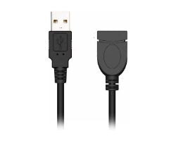 Cable NILOX USB-A/M a USB-A/H 1.8m Negro (NXUSB2-M/F-2)