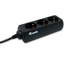 Regleta EQUIP 3xSchuko Cable 1.1m Negra (EQ333280)