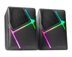 Altavoces Mars Gaming 2.0 RGB 10W 3.5mm Negros (MSH)