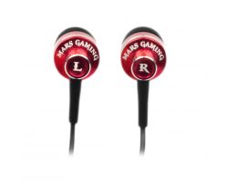 Auriculares Mars Gaming Intraurales Rojo/Negro (MIH1)