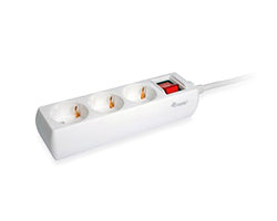 Regleta EQUIP 3xSchuko Interruptor Blanca (EQ245551)