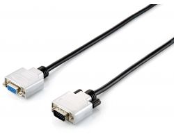 Cable EQUIP VGA/M a VGA/H 3m Negro/Plata (EQ118851)