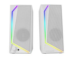 Altavoces Mars Gaming 2.0 15W RGB 3.5mm Blancos (MS72W)