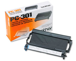 Cartucho y Bobina BROTHER para FAX 235 páginas (PC-301)