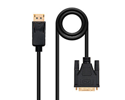 Nanocable DP/M a DVI/M 2m Negro (10.15.4502)