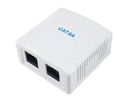Roseta EQUIP 2xRJ45 Cat.6a Hembra Blanco (EQ235216)
