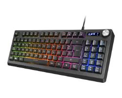 Teclado Mars Gaming LED RGB USB Negro (MKREVOES)