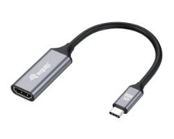 Cable EQUIP USB-C/M a HDMI/H 15cm Negro/Gris (EQ133491)
