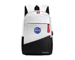 Mochila NASA Oxford 15.6" USB Negra/Blanca (BAG05-W)