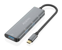 Hub AISENS USB-C a 3xUSB-A 1xUSB-C 15cm Gris(A109-0762)