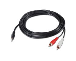 Nanocable Audio 3.5mm/M a 2xRCA/M 10m Negro(10.24.0310)