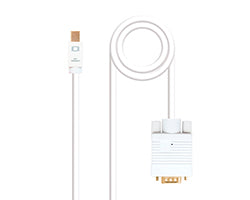 Nanocable Mini DP/M a VGA/M 3m Blanco (10.15.4103)